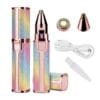 2 in 1 eyebrow and facial hair trimmer – 10 pcs set, pink