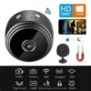 Mini security camera compatible with Android and iOS apps