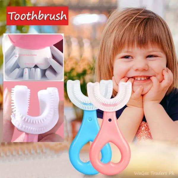 Silicone U-shaped toothbrush for kids