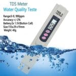 Digital water testing pen – black TDS meter