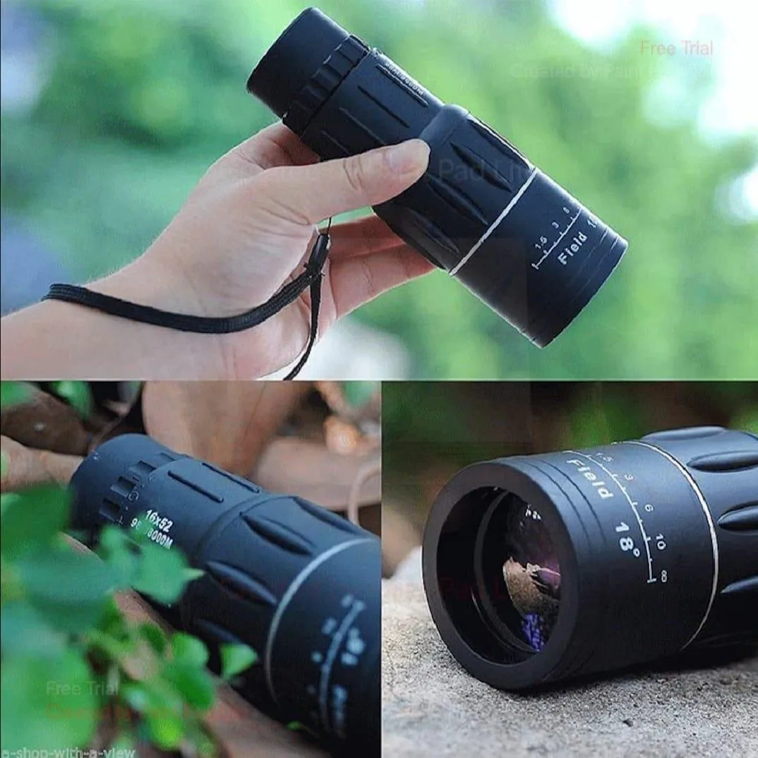 Dual focus monocular telescope for bird watching