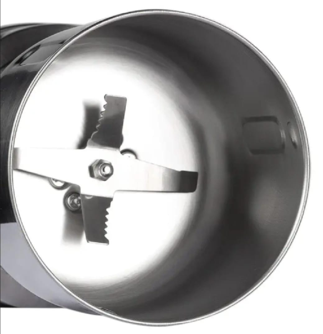 RAF coffee grinder R.7114 – stainless steel body, 300W clos up