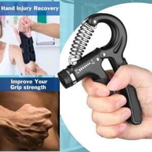 Adjustable hand grip power exerciser – 10–60kg resistance trainer