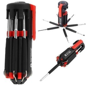 ABS plastic screwdriver – red handle with stainless steel shaft