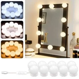 Vanity mirror LED lights – 10 bulbs USB powered