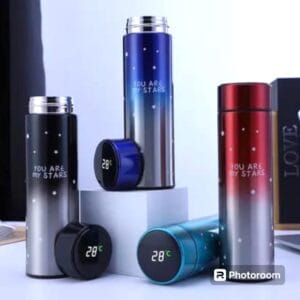 Stainless steel hot & cold water bottle – 500ml red thermos flask