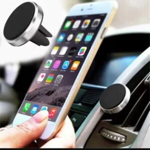 Magnetic mobile phone holder with 360° rotation – car mount