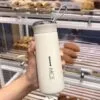 Portable water bottle – 450ml white sleek design