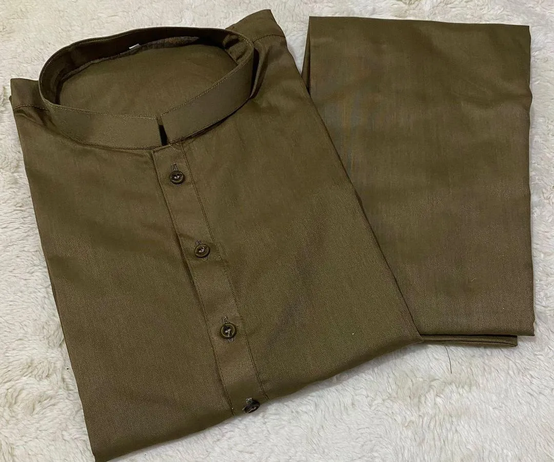 Close-up of wash & wear fabric texture in green