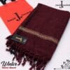 Embroidered velvet shawl – full drape maroon 3 yards