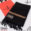 Embroidered velvet shawl – full drape (black) 3 yards