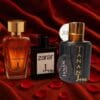Black perfume bottles with fruity scent – 200 ml each