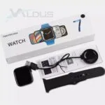 Stylish smart watch in black – metal and silicone strap