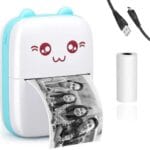 White pocket printer – compact and portable design