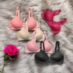 Silk padded bra with push-up support in multicolor options