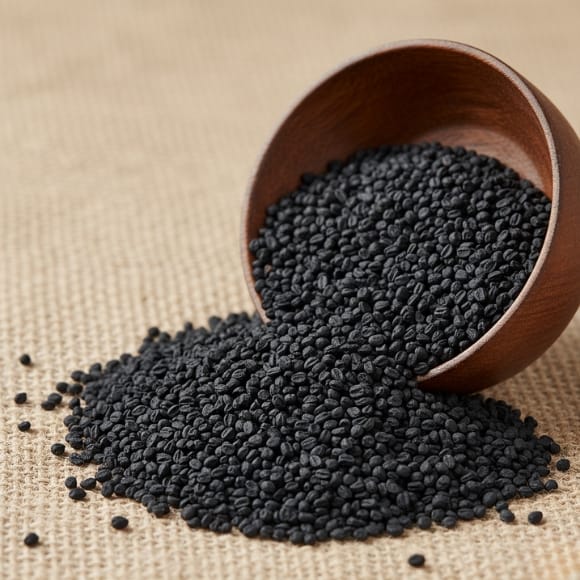 Close-up kalonji seeds – traditional herbal remedy