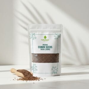 Fashion 16 Zeera in a wooden spoon – natural digestive spice