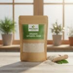 Ispaghol chilka (psyllium husk) in a bowl – natural digestive fiber supplement