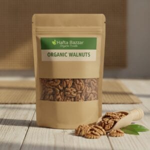 Walnuts (akhrot) in shell and kernels – healthy dry fruit